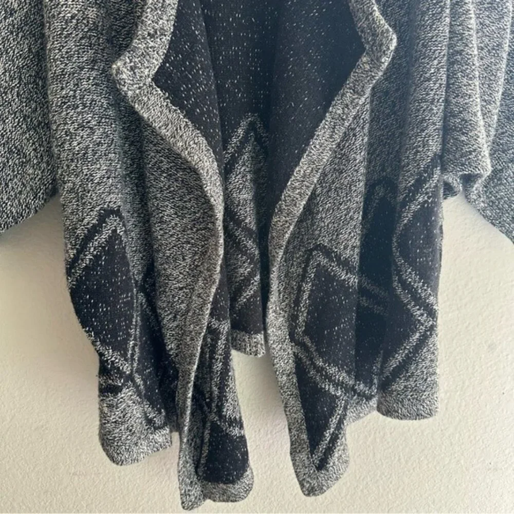 Madewell All Angles Open Front Sweater Gray Drapey Oversized Boho Size M/L